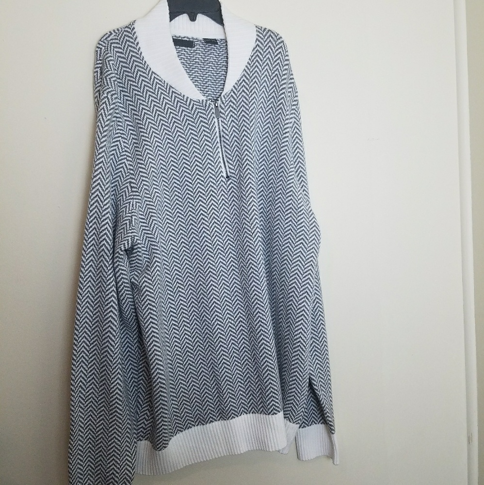 Sean John Grey And White Pull Over Jacket